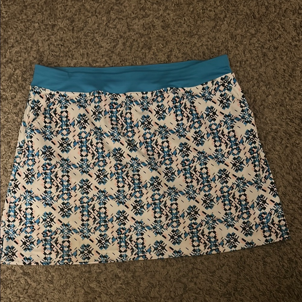 Stylish Blue Patterned Women's Skort